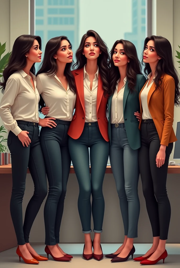 There are 5 best friends Maha Aarthi Anjali Radha Shruti they are trying to resign their jobs finally they met their boss and resigned their jobs and joined in new office