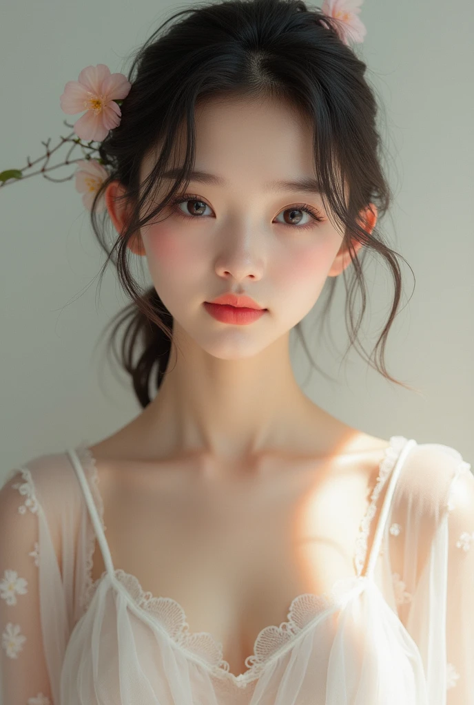 Young, white, girl, cute, sexy, charming, full body, Asian
