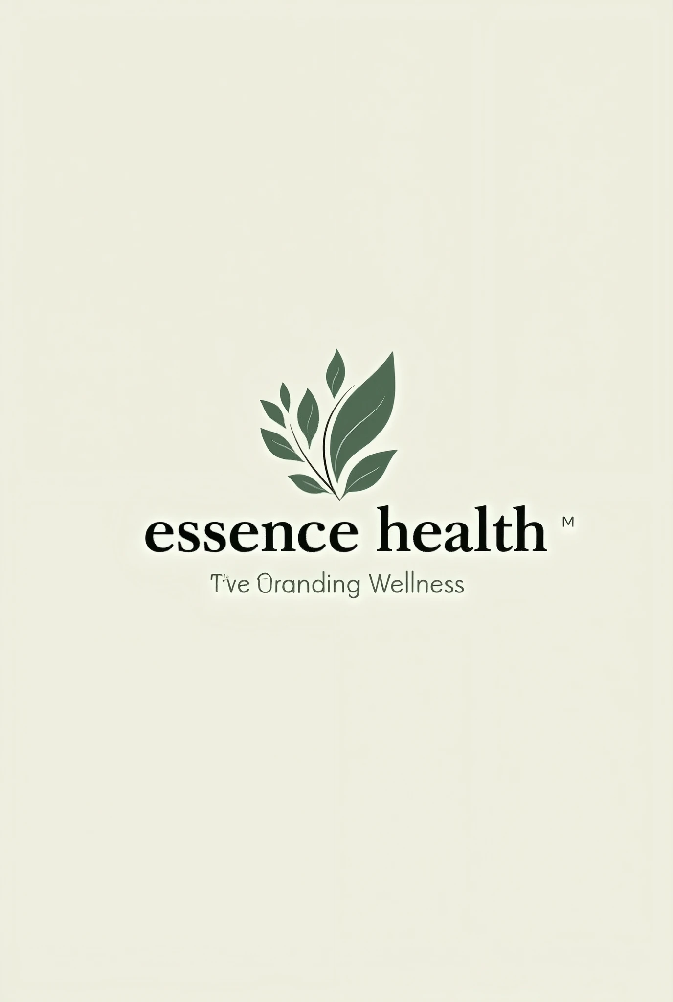 a beautiful and simple logo that has the name "essence health" with the 4x4 format, which has elements about health and weight loss