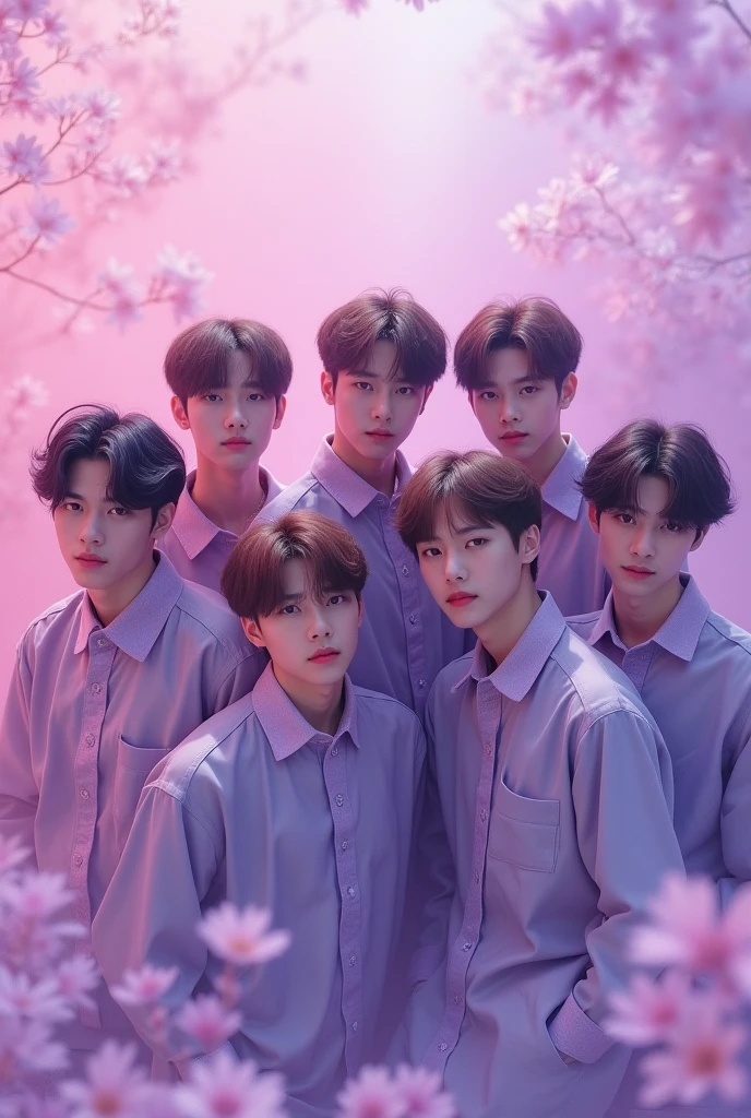 Purple bts wallpaper / realistic lilac with seven members: Color; about them; o namjoom; o yoongi; o jungkook; o jin e o j -hope