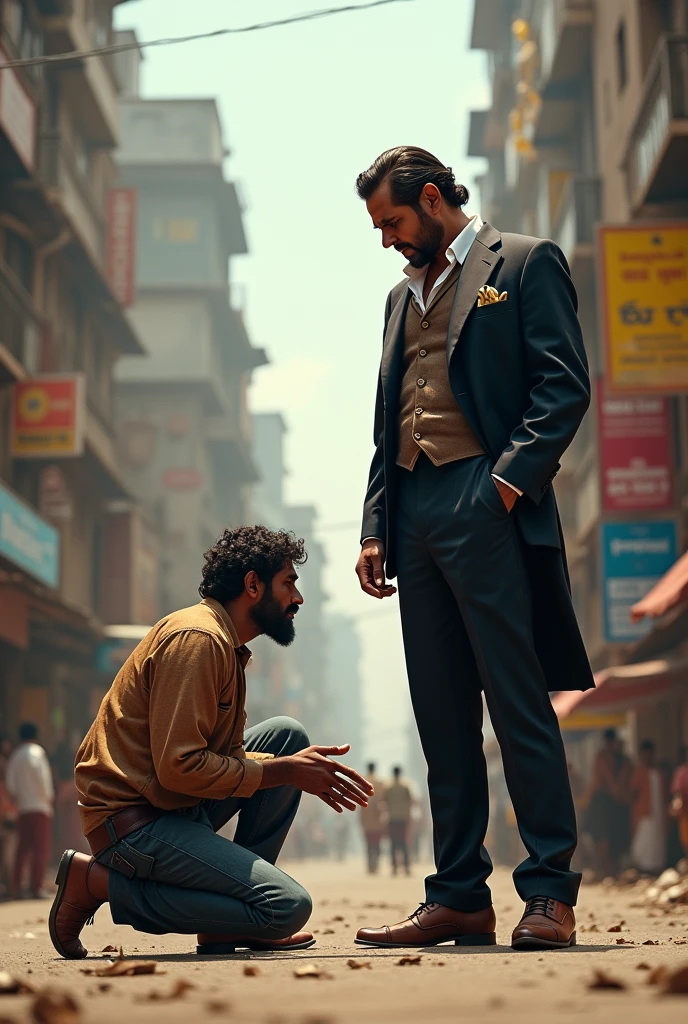 A  Rich man  refused to help crying  man, indian