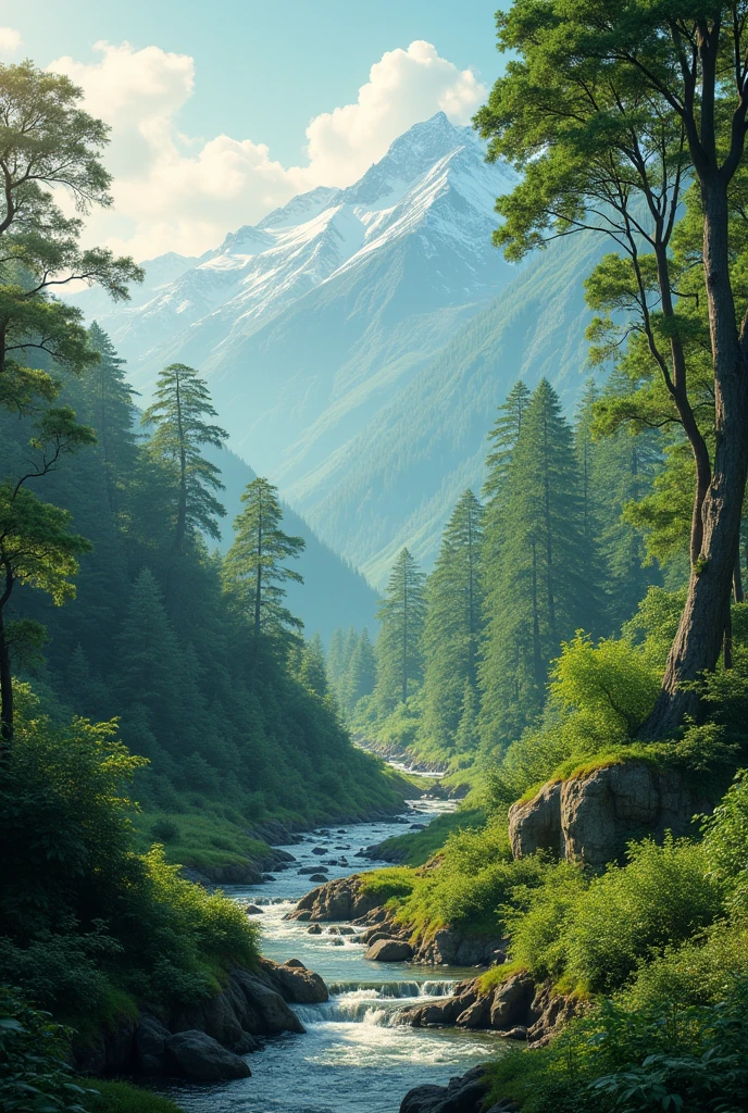Create a nature video with information in hindi also explain it