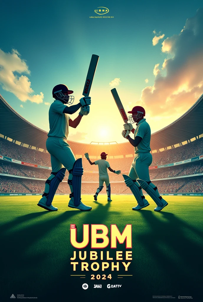 Best Cricket match poster on topic UBM jubilee trophy 2024
