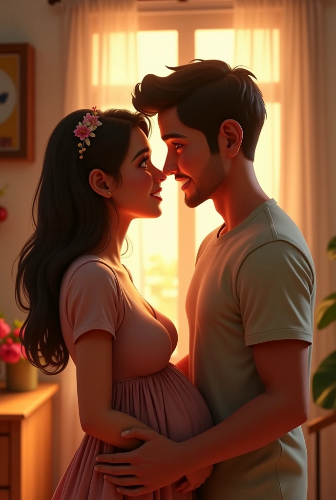 Mariá tells Lucio that she is pregnant and he is happy 3D