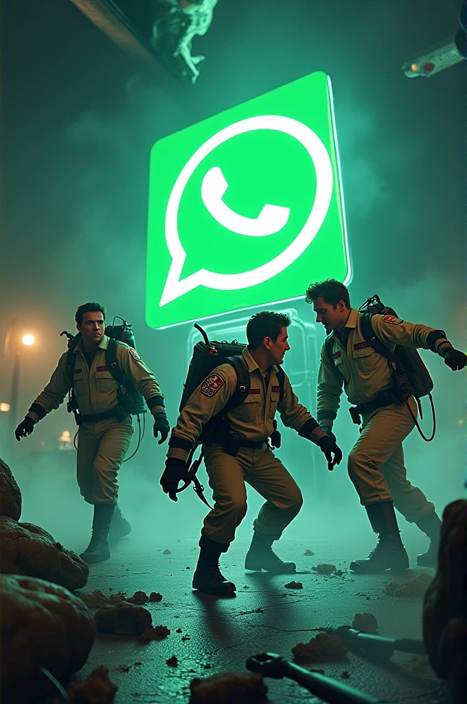 Image of Ghostbusters hunting ghosts in WhatsApp group