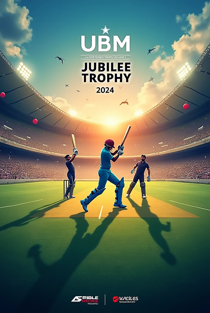Best Cricket match poster on topic UBM jubilee trophy 2024
