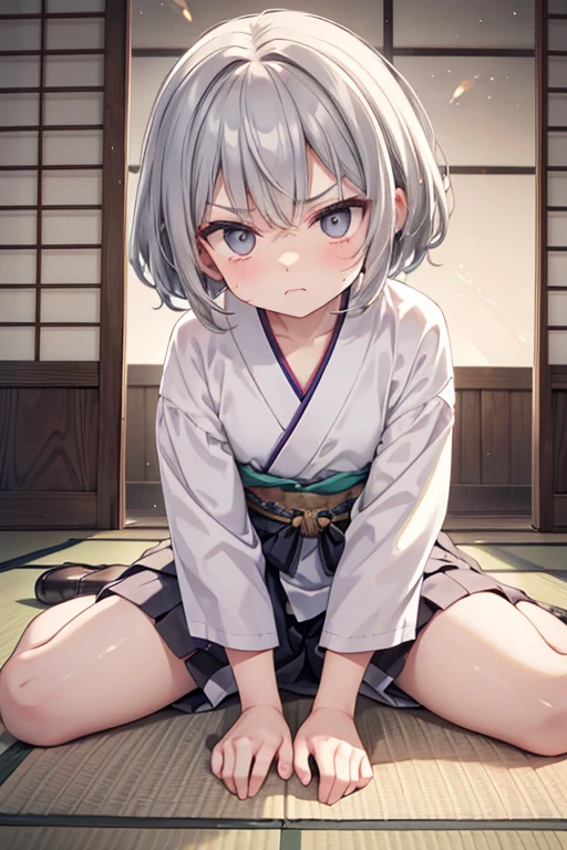 In the summer daytime, in a Japanese-style room,detailed background,beautiful background,BREAK he is sitting on tatami,
BREAK
A old male,Short Hair,beard,Gray Hair,grandfather,
BREAK he folds his arms, with wrinkles between his brows. angry face,An aura of anger (emanating:1.5) rises from his body. break masterpiece,best quality,super detailed,super fine illustration,8k,cool,