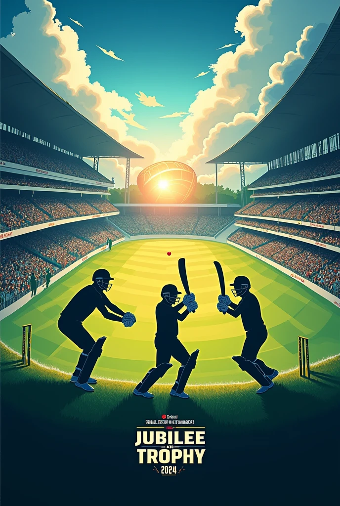 Best Cricket match poster on topic UBM jubilee trophy 2024
