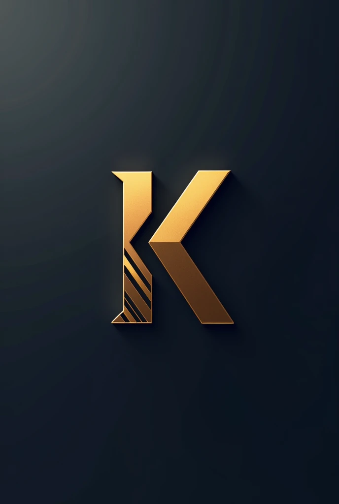Design a unique logo for a company named Kanvix that deals with marketing media, make the logo icon based using the letter K and make it really unique and different and pleasing to the customers
Make the K really visible don't add colour to the background but add grey, blue or black and silver
gold to the k add lines but not 3d