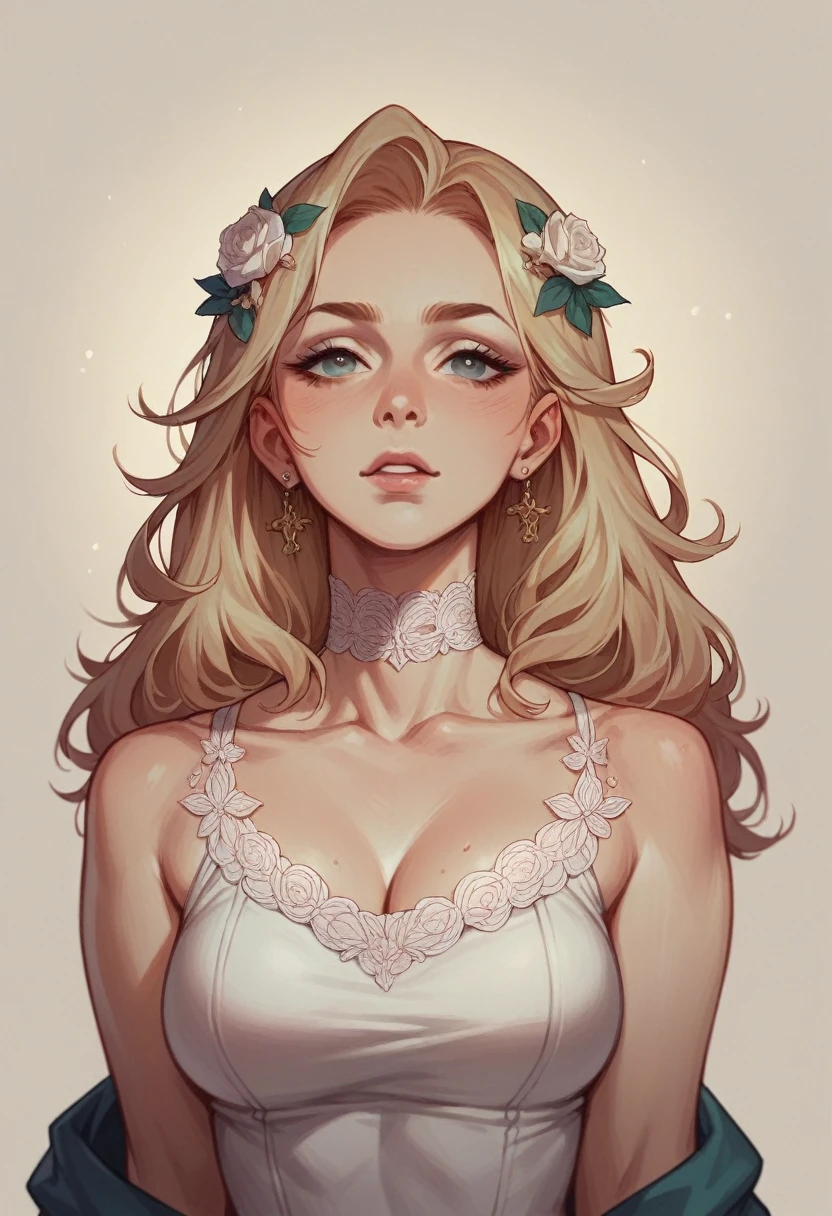 blond, woman,