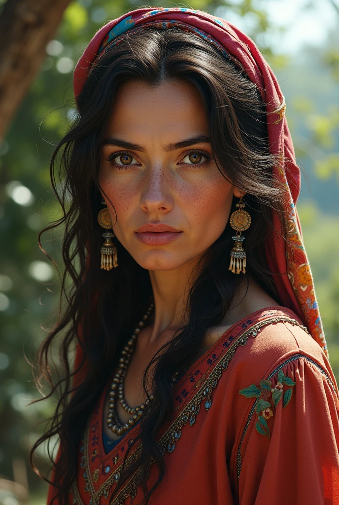 A realistic gypsy woman