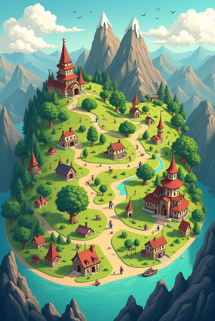 cartoon of a map