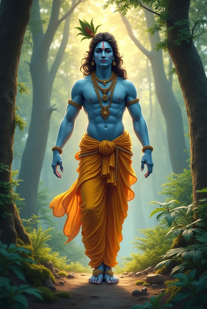 Shree Krishan name's lord,full dody lite,in forest