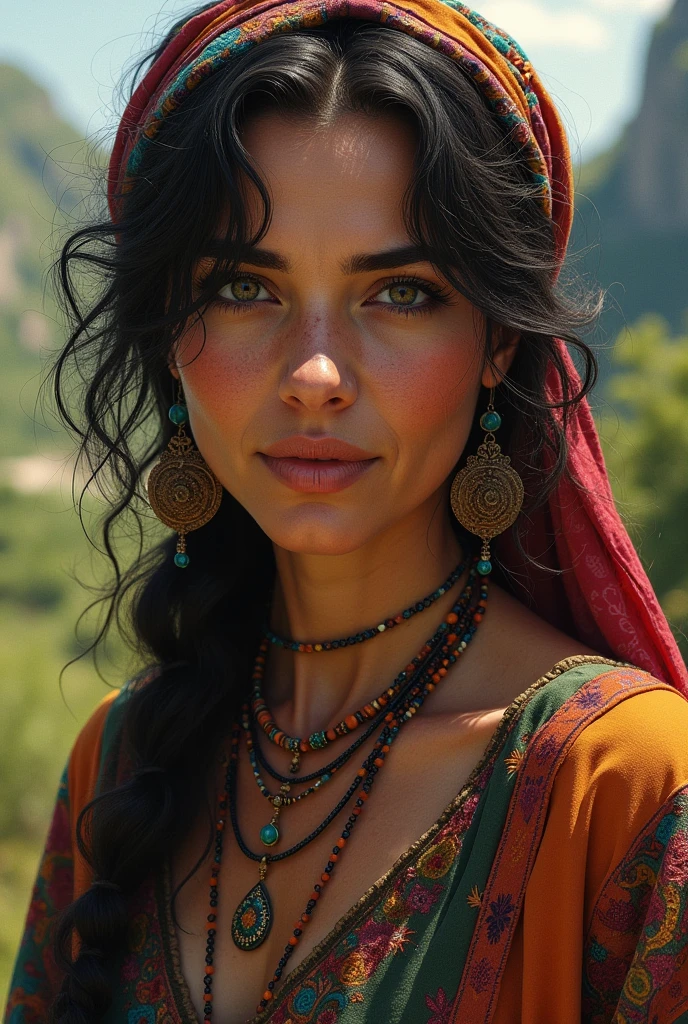 A realistic gypsy woman
