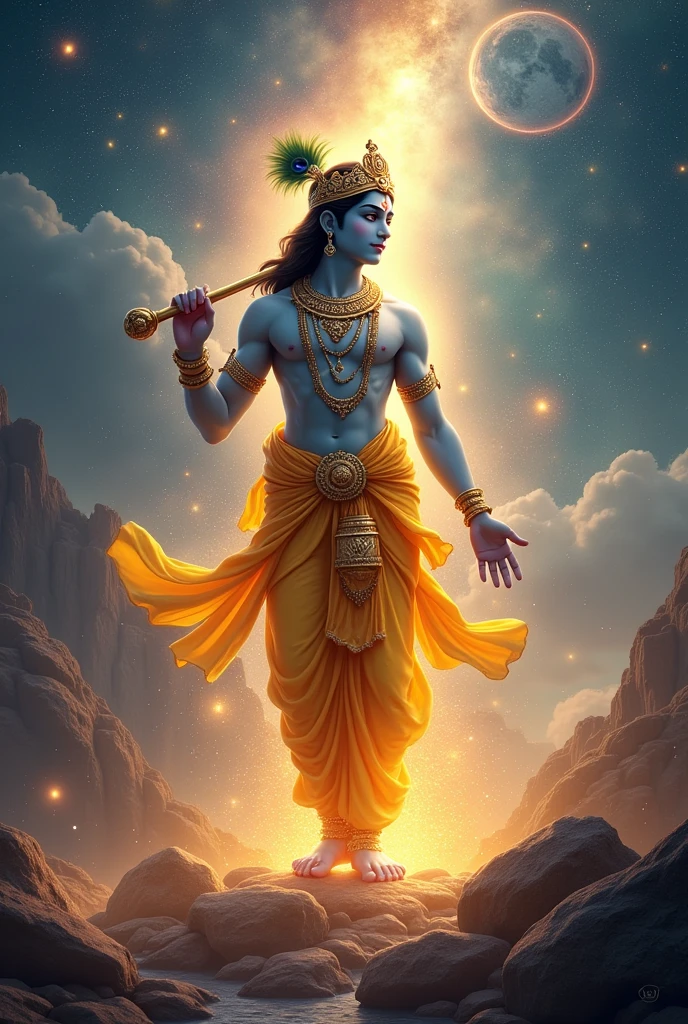Shree krishan name's lord,full body lite,in planet