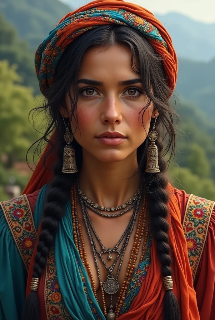 A realistic gypsy woman