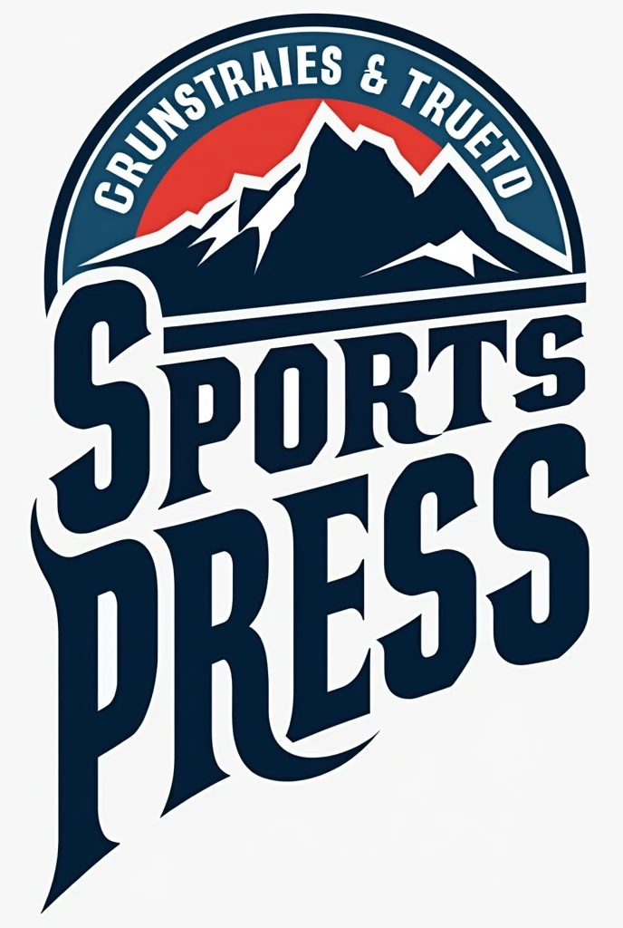 Create a logo for a sports newspaper that has the word sports press written on it and the image has to be png