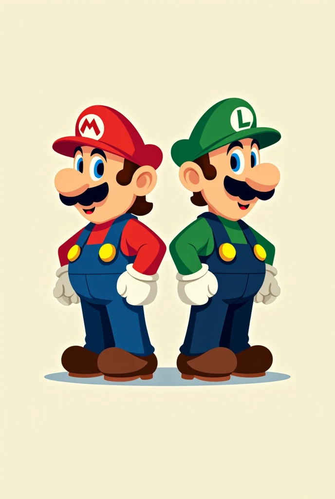 Initial logo cd mario bros and luigi