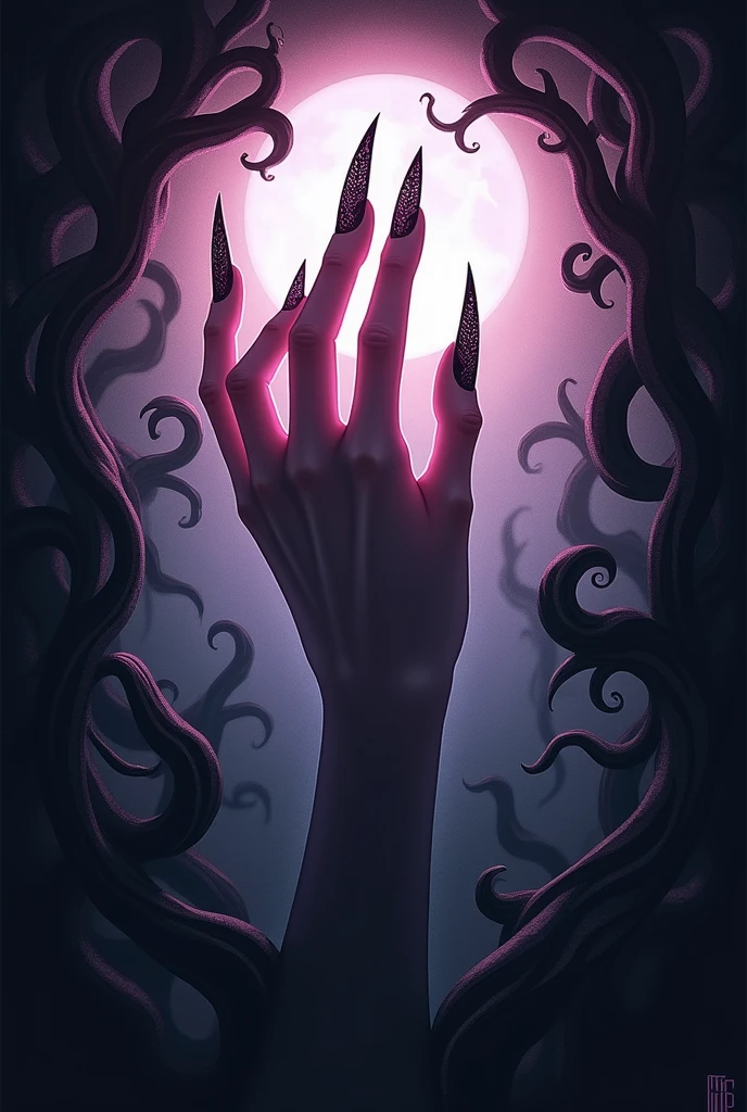 Create a gothic anime nail logo, without being too loaded