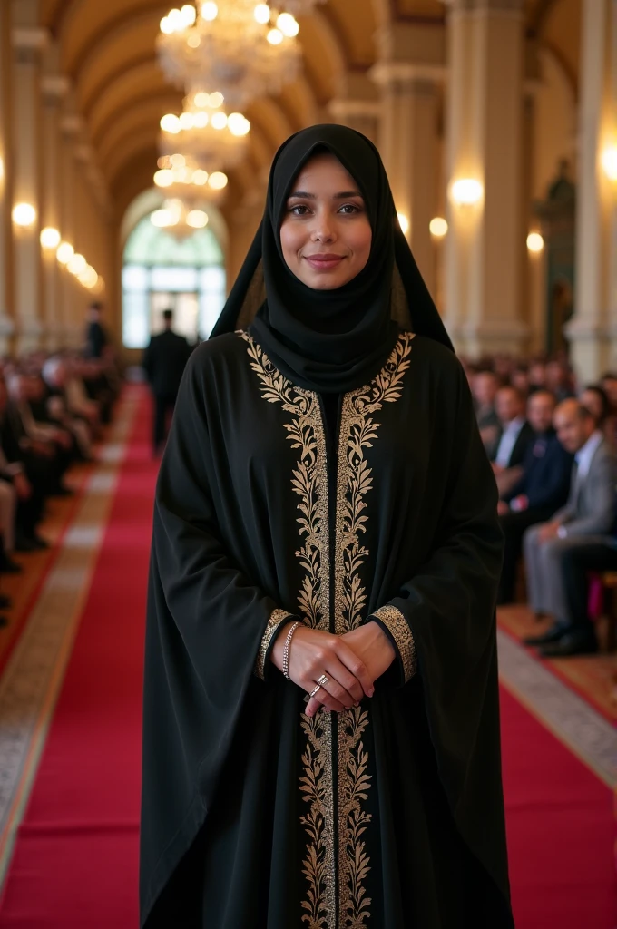 A Arab women, in Arab wedding, everyone is wearing abaya