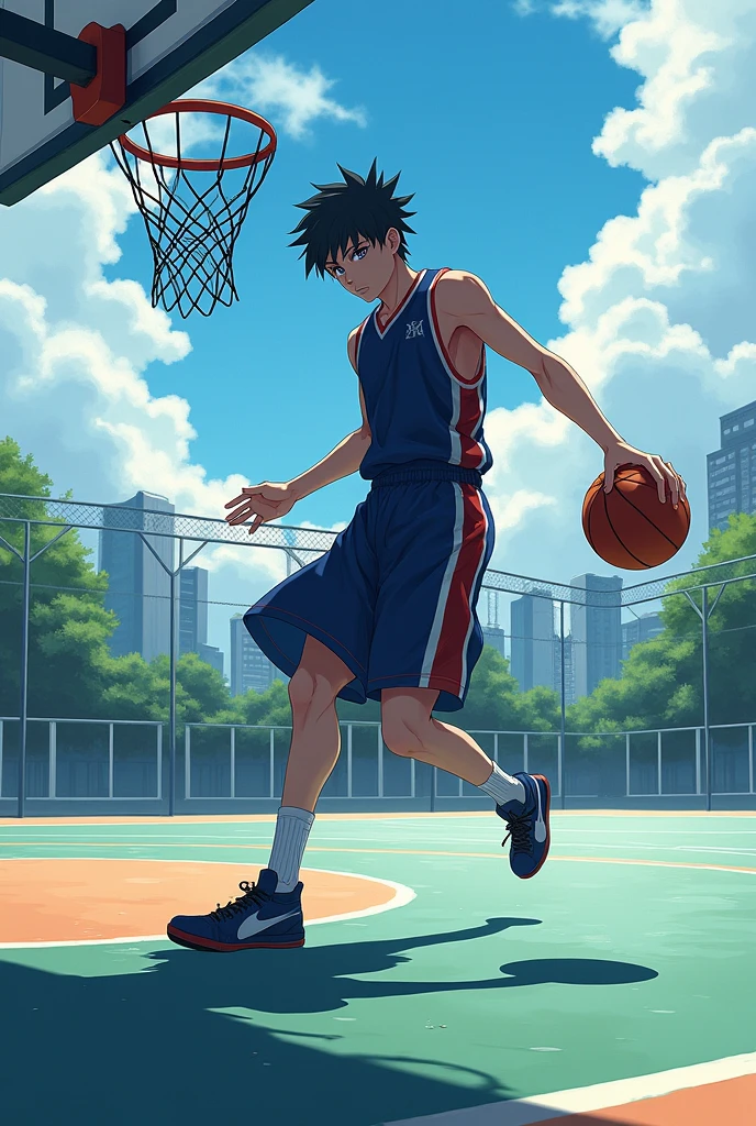 Tomioka Giyuu playing basketball