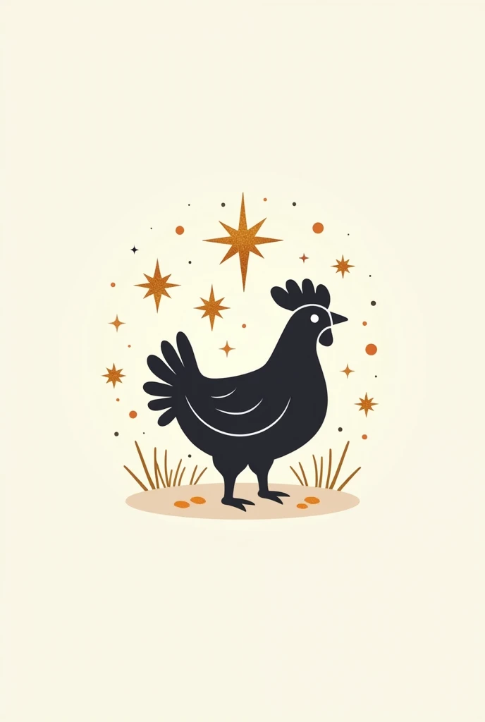 create a logo that unifies the chicken and stars