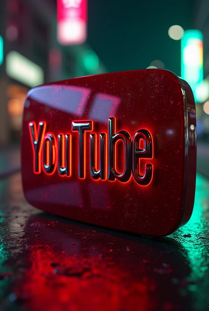 "Create a high-resolution 3D YouTube logo with a glossy, futuristic finish, incorporating dark red and black colors for a bold, edgy look. Overlay the text 'Miss 420 YT' in sleek, metallic font with neon green accents, positioned below or to the side of the logo. Ensure the overall design has a rebellious and modern vibe, with a slightly grunge or urban style to reflect the edgy branding. The final image should be eye-catching, professional, and stand out in a crowded space."