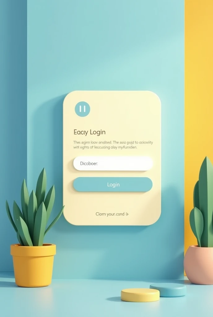 login screen for autistic people blue, yellow
