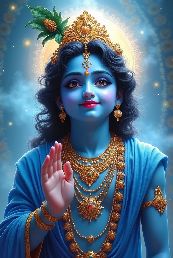 Shree Krishan name's lord,full dody lite,in art