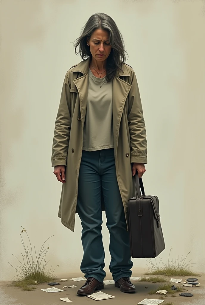 Cover for a story about a woman who is laid off and struggling with an illness
