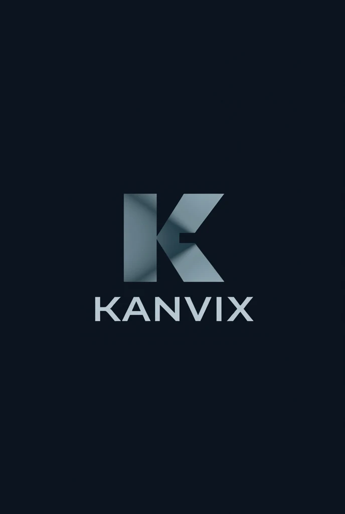 Design a unique logo for a company named Kanvix that deals with marketing media, make the logo icon based using the letter K and make it really unique and different and pleasing make the K visible and use dark colours 