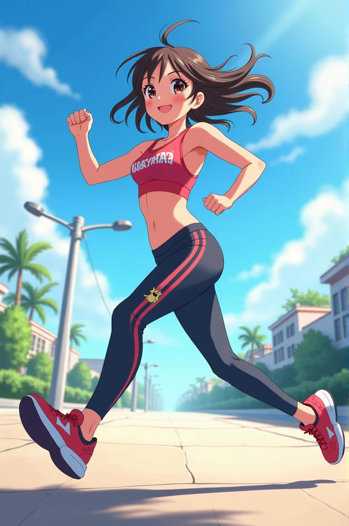 anime girl doing exercise