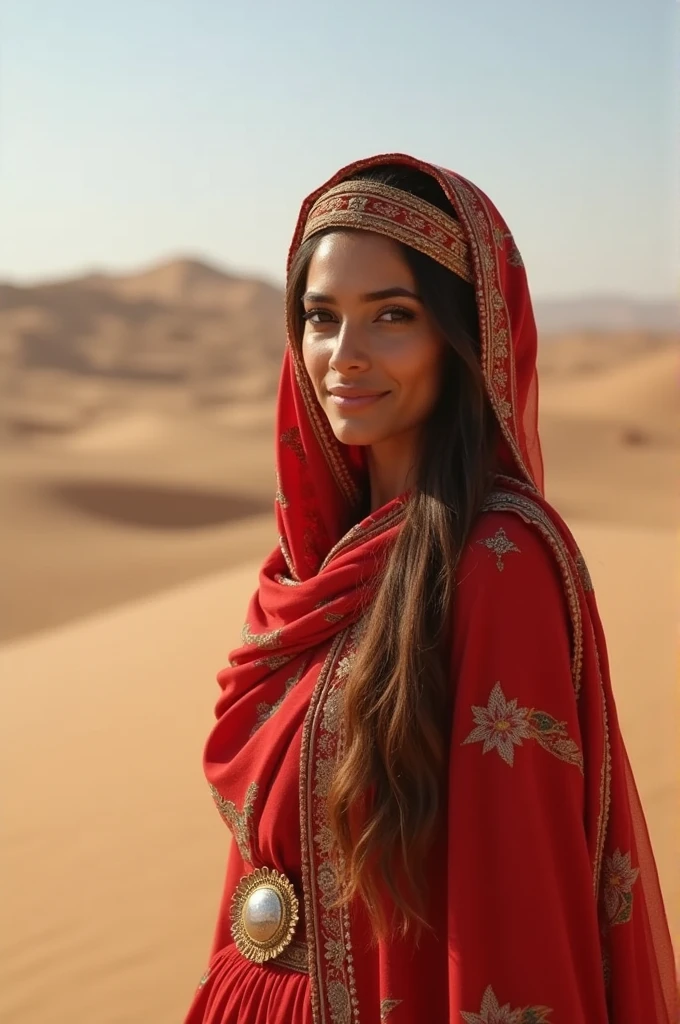 Beautiful, Arab woman, in the desert