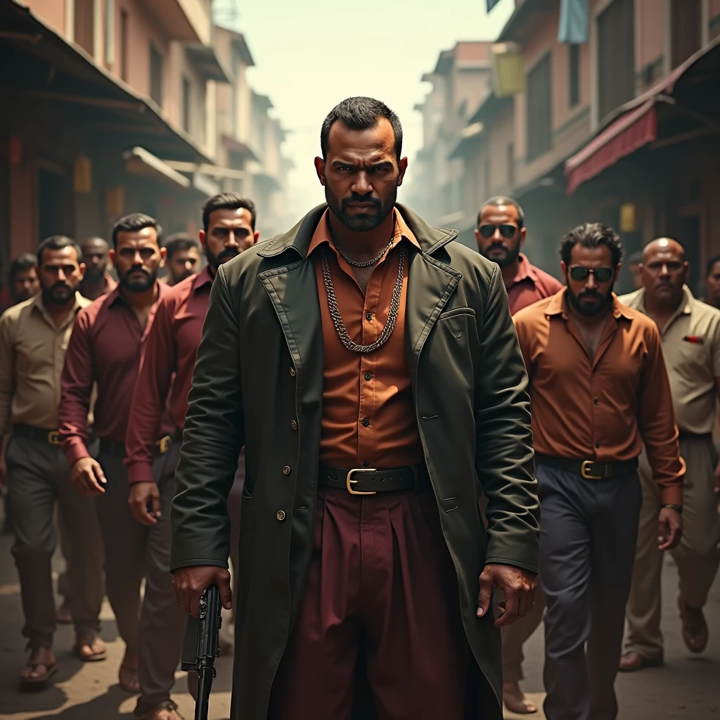 Make an anima a man that leader a group of gangster in India.