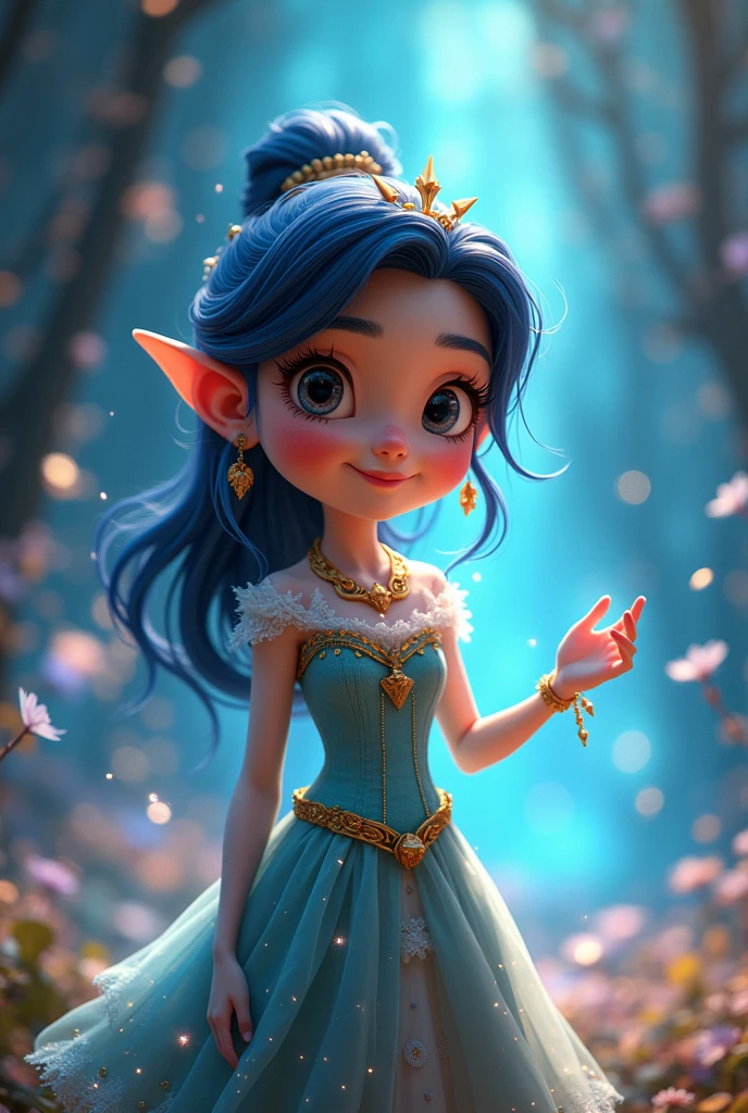 Disney Pixar style person character of the magic element