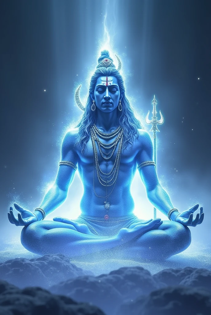 Shiv shankar name's lord( near stand trident),full body brite lite, make lite,art, maditation position