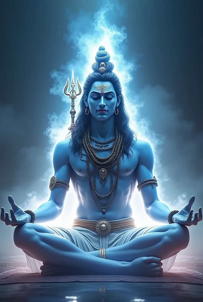 Shiv shankar name's lord( near stand trident),full body brite lite, make lite,art, maditation position