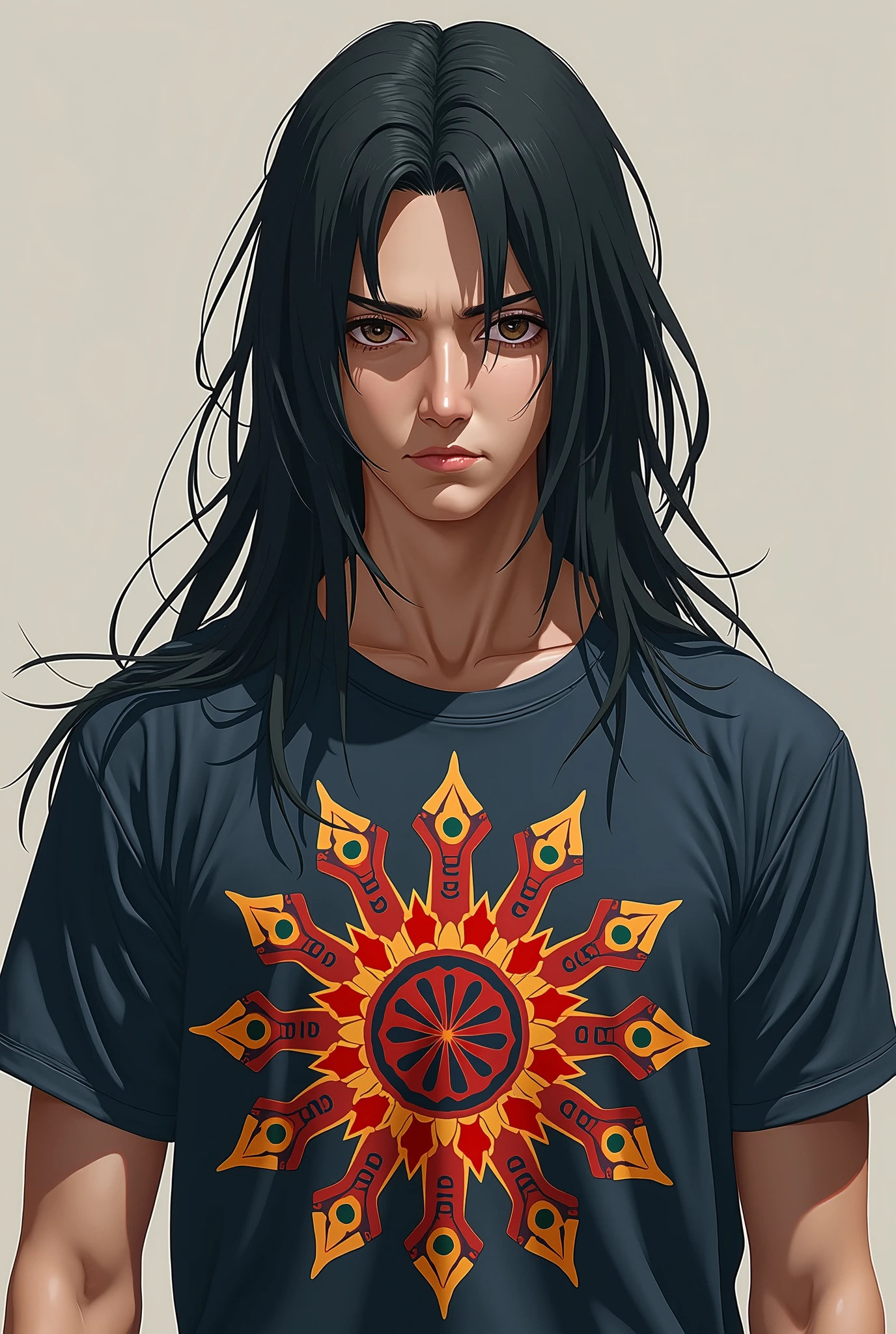 ITACHI UCHIHA wearing t-shrit of nepal