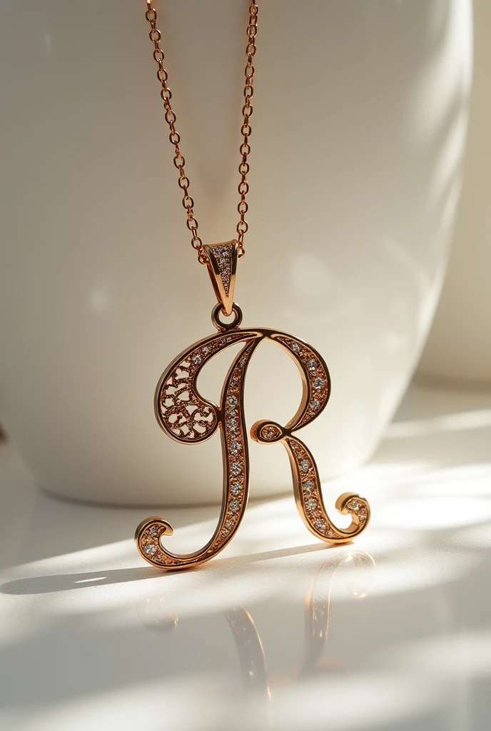 A pendant with the initials J and R together