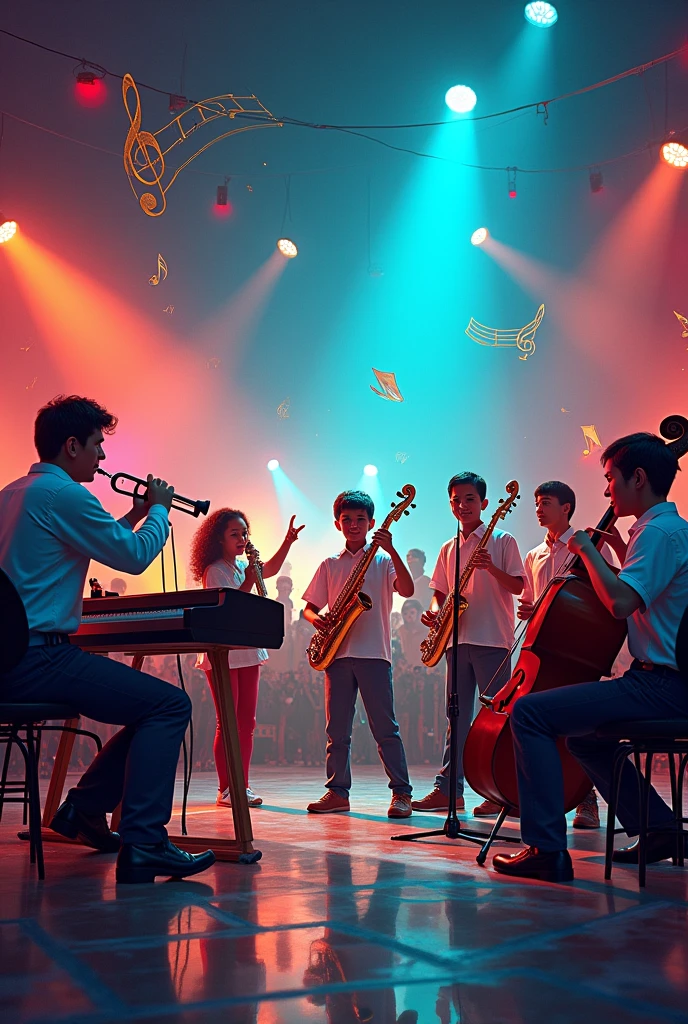 Create me a banner for a music school. We will put the banner on the school's website, but it will be a horizontal banner.