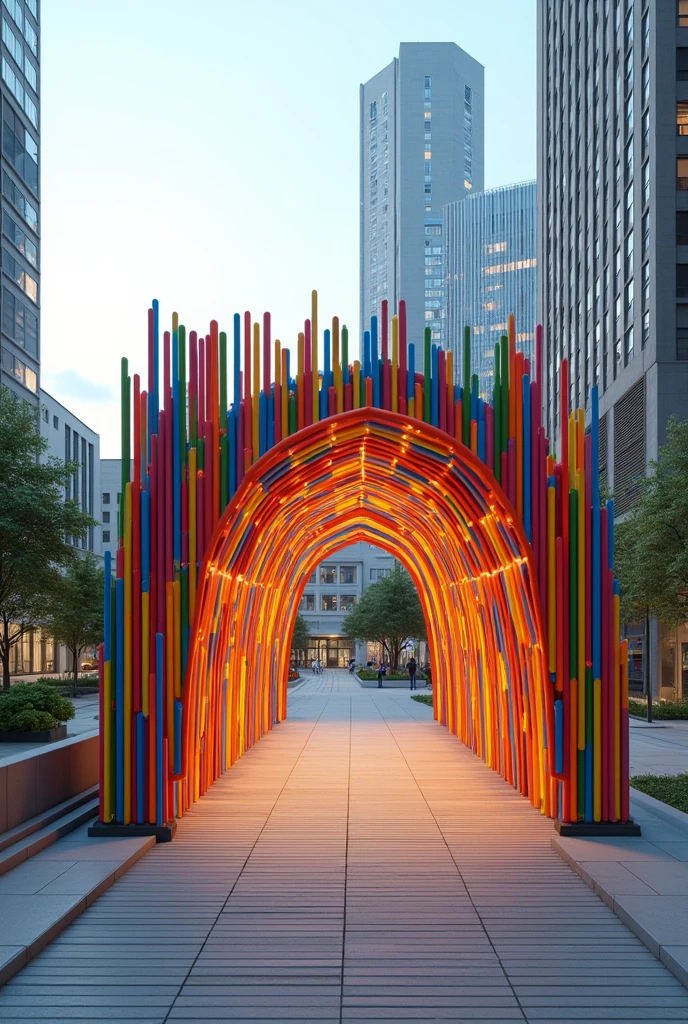 Create a modern bridge made from popsicle sticks 
