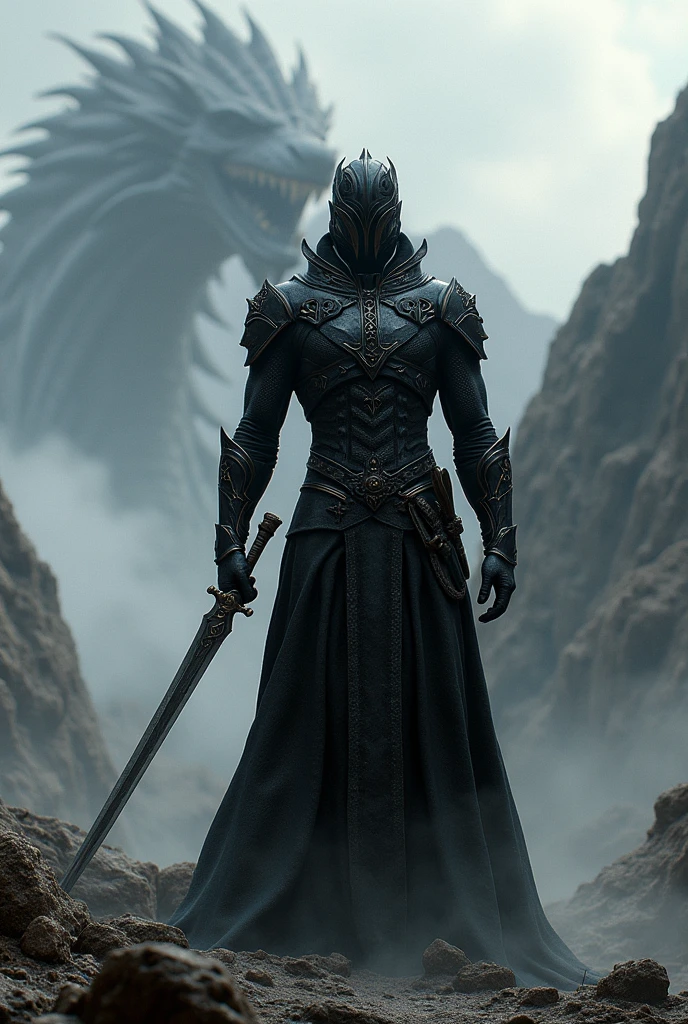 Dragon slayer with black armor