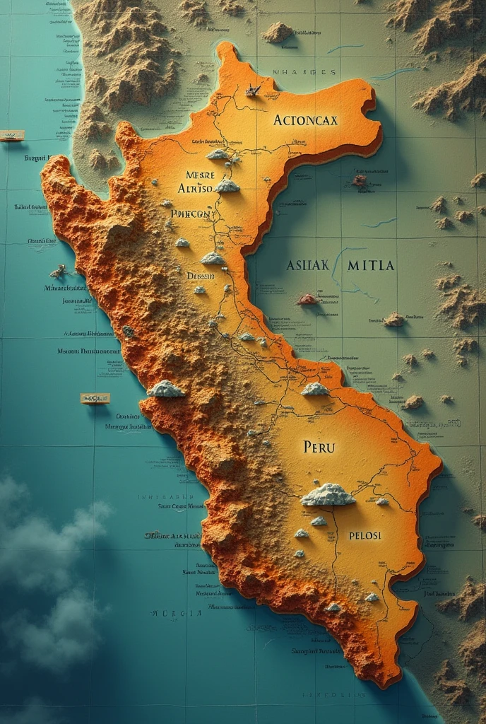 Map of Peru under pressure from drug consumption demand