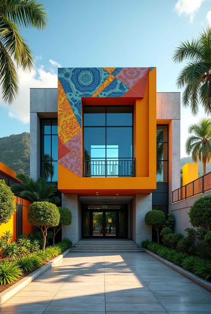 Vector school in Brazil, I want the facade of the school somewhere in Rio de Janeiro 



