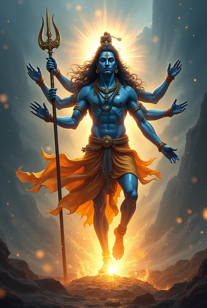 Shiv shankar name's lord( near stand trident),full dody lite,in art, tandav