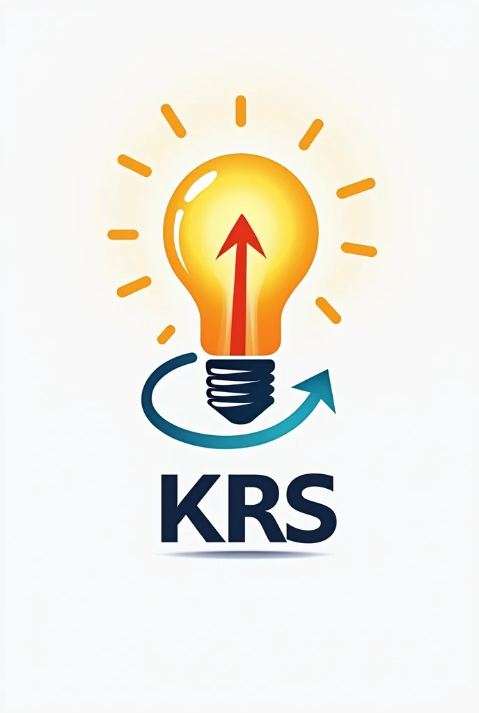Design logo for my electrical business which is the name of KRS with colour full bulb symbol with upper arrow