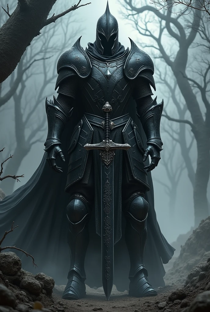 Fantasy knight with black armor