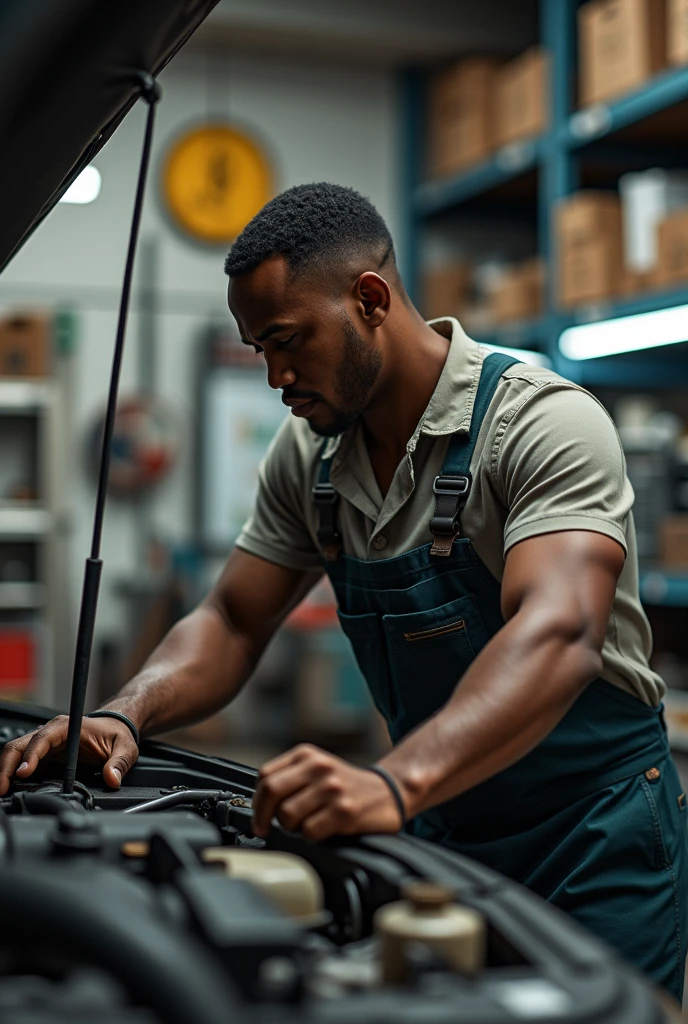 A young nigeria love to working as an Auto machinek