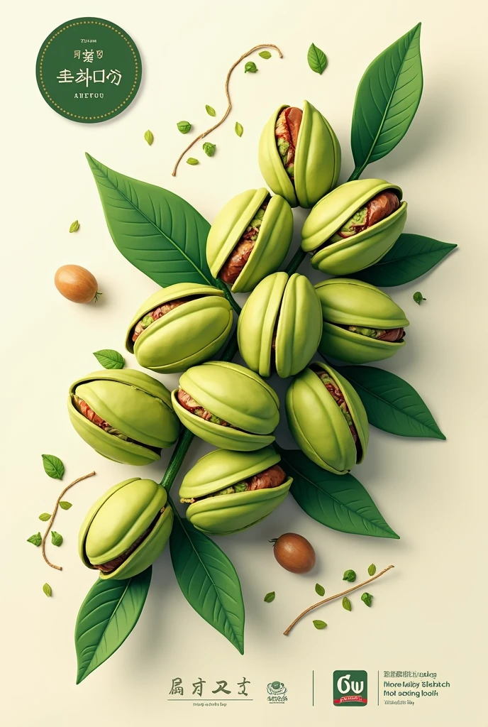 I need a label pistachio dry fruit design