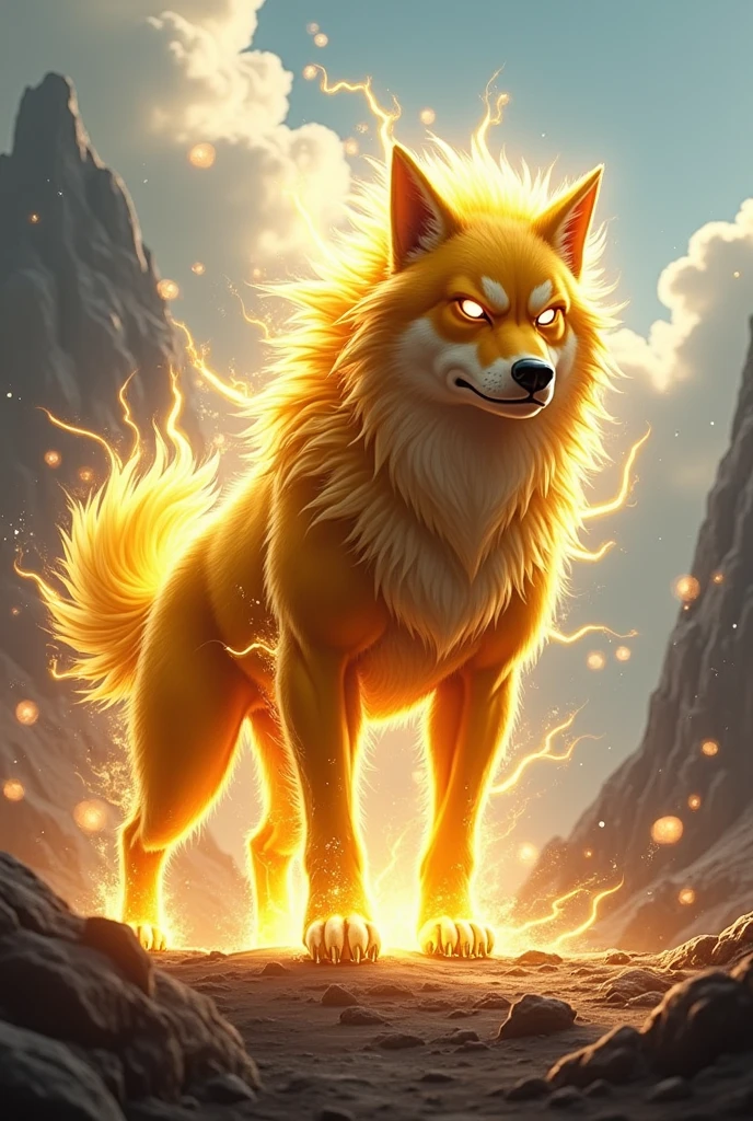 A super sayan dog